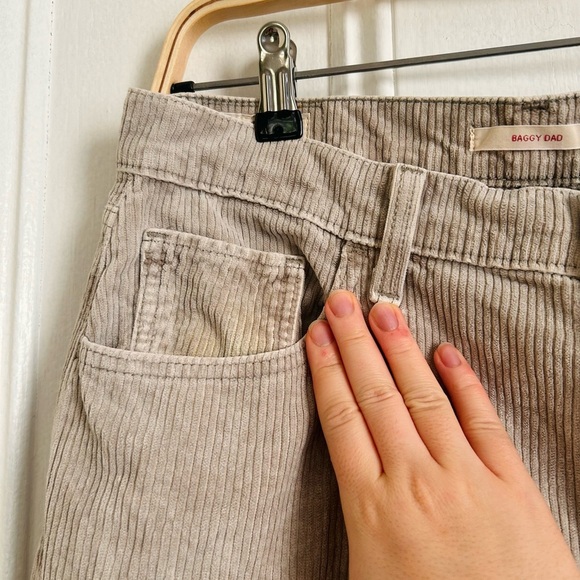 Levi’s Corduroy Baggy Dad Jeans Pants Warm Gray - Picture 5 of 8